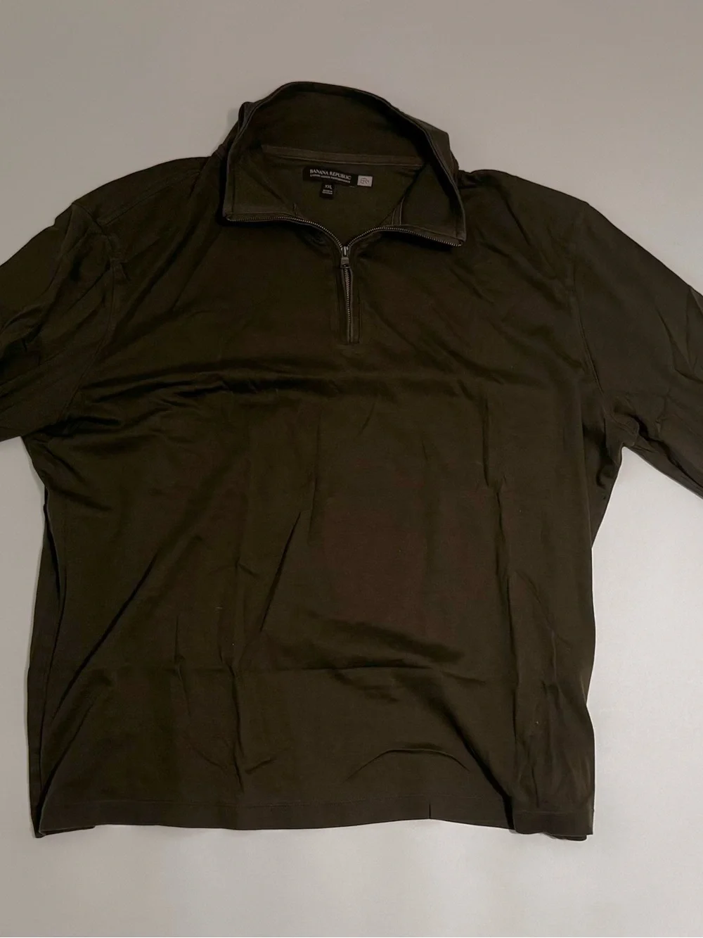 Banana Republic Olive Green Zip-Up Sweater